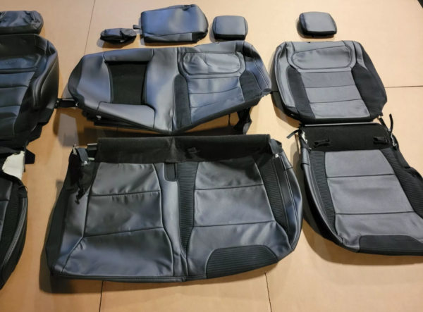 New Take Off 2021-2023 Original Ford RAPTOR Super Crew BLACK Leather Seat Covers - Image 2