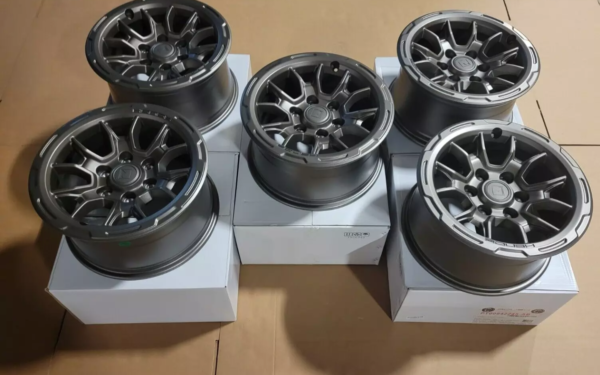 New ROUSH R Wheels Fit 2021-2025 Ford Bronco Iridium Grey 17x 8.5 SET OF 5